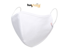 KHẨU TRANG VẢI KHÁNG KHUẨN HUGADORE -  5 CÁI MÀU TRẮNG